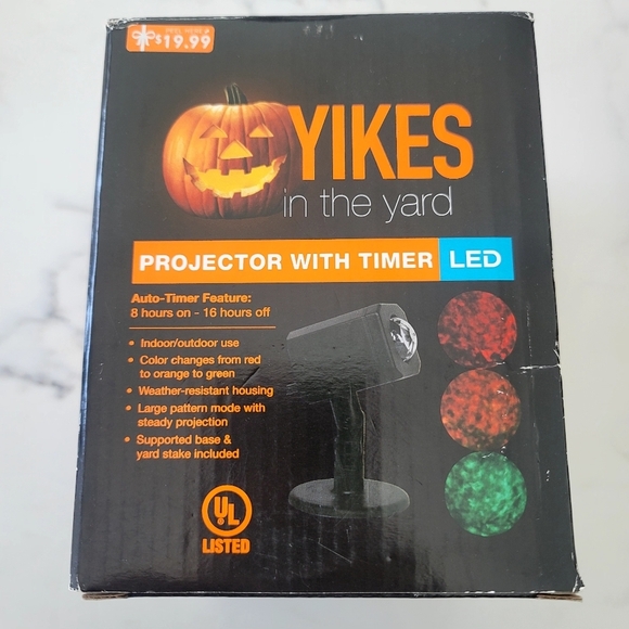 NEW Yikes In The Yard Halloween Projector with timer LED x 4 - Picture 3 of 8